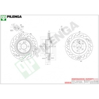 Тормозной диск PILENGA MU 26R7 Mercedes C-Class (S204) 3 Универсал 6.2 C 63 AMG 507 л.с. 2013 – 2014 V599