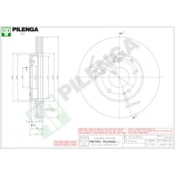 Тормозной диск PILENGA TWM2YW J Mitsubishi Space Wagon 4 (N9, N8) Минивэн 2.4 GDI 147 л.с. 2000 – 2004 V639