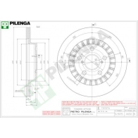 Тормозной диск PILENGA 2364423 V650 NJ8 14