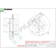 Тормозной диск PILENGA 1GTYI Z V652 Toyota Starlet