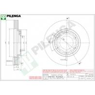 Тормозной диск PILENGA V656 6 SSDG Toyota Hiace (XH10) 4 Фургон 2.5 D 4D (KLH12. KLH22) 102 л.с. 2001 – 2006