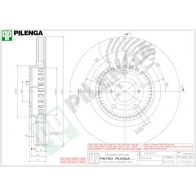 Тормозной диск PILENGA W8 CMV 2364500 V734R