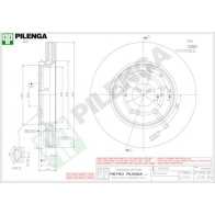 Тормозной диск PILENGA V735 NBU8QF L Honda CR-V 4 (RM) Кроссовер 1.6 i DTEC (RE6) 120 л.с. 2013 – 2025