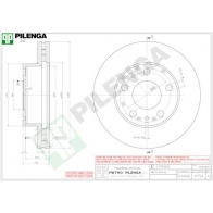 Тормозной диск PILENGA 2364521 DOD LIW V756