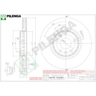 Тормозной диск PILENGA V797 NDLD W Renault Grand Scenic (R9) 4 Минивэн 1.3 TCe 160 163 л.с. 2018 – 2025