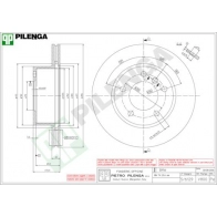 Тормозной диск PILENGA EHKZK 1 2364562 V800