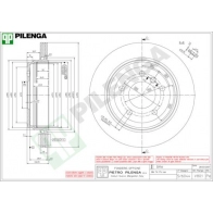 Тормозной диск PILENGA 8 12CP V801 2364563