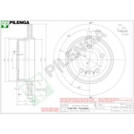 Тормозной диск PILENGA 2364565 V805 1TV5 05