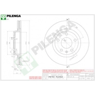 Тормозной диск PILENGA XMN7 HDW 2364609 V851