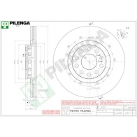 Тормозной диск PILENGA CD0 D8 Volkswagen Passat (B5) 3 Седан 2.8 190 л.с. 2000 – 2005 V871