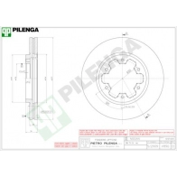 Тормозной диск PILENGA 2364649 V890 OKZW18 0