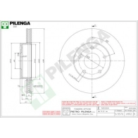 Тормозной диск PILENGA V892 6T1 8IKT 2364651