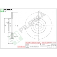 Тормозной диск PILENGA 2 84EQSY V893 Nissan Primera (P11) 2 Седан 2.0 16V 140 л.с. 1999 – 2001