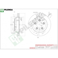 Тормозной диск PILENGA Porsche Cayenne (9PA) 1 2003 – 2010 L 8D7RE V903