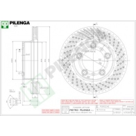 Тормозной диск PILENGA 56 1N0 2364668 V906R