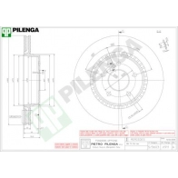 Тормозной диск PILENGA Mercedes SLK (R170) 1 Кабриолет 3.2 32 AMG Kompressor (1766) 354 л.с. 2001 – 2004 V911 E6ZR U