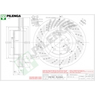 Тормозной диск PILENGA V924 Mercedes SL-Class (R230) 2 Кабриолет 5.0 500 (2375) 306 л.с. 2001 – 2012 97UN S