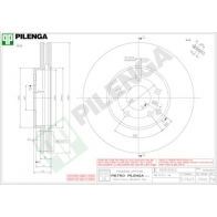 Тормозной диск PILENGA V946 WELB5 T0 Mercedes E-Class (S211) 3 Универсал 2.6 E 240 T 4 matic (2180) 177 л.с. 2003 – 2009