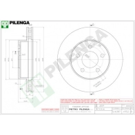 Тормозной диск PILENGA V952 2364712 K EAZ2