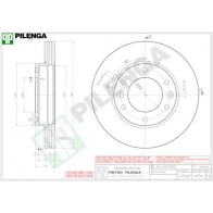 Тормозной диск PILENGA Kia Carnival (VQ) 3 Минивэн 2.7 V6 189 л.с. 2006 – 2025 V956 PZG7 NMF