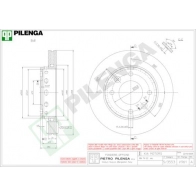 Тормозной диск PILENGA Kia Clarus (GC) 1 Универсал 1.8 i 16V 116 л.с. 1998 – 2025 N XGFY V961