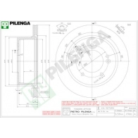 Тормозной диск PILENGA TDQHF 1T V966 2364725