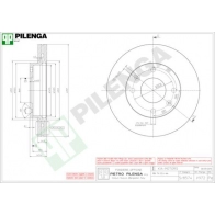 Тормозной диск PILENGA RUV0 FBG V972 Kia Magentis (GD, MS) 1 2000 – 2005