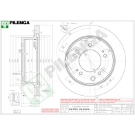 Тормозной диск PILENGA V977 Kia Sorento (JC, BL) 1 Кроссовер 2.5 CRDi 178 л.с. 2006 – 2024 R5A1F Q