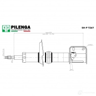 Амортизатор передний левый газовый, стойка