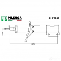 Амортизатор передний левый PILENGA 1440665452 SHP7200 3M 664C