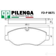 Колодки тормозные дисковые передние PILENGA 224AR G FDP8871 1440666247