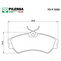 Колодки тормозные передние 130х54,5х19 PILENGA 1440666298 WBCJ J5 FDP3343