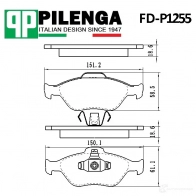 Колодки тормозные передние, дисковые PILENGA 1420936701 FDP1255 RI82N Z 24HJ9N