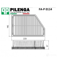Фильтр воздушный NEW ACTYON, KORANDO PILENGA FAP0114 1440666778 P 8Z3OV