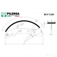 Колодки тормозные барабанные Lada Vesta PILENGA BSP1105 1MSLD C 1440667144