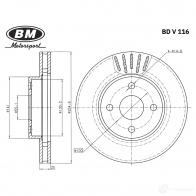 Диск тормозной передний вентилируемый 1шт.) PILENGA 1440667536 BDV116 N 2FHE