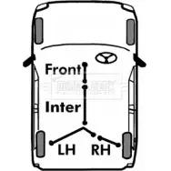 Трос ручника BORG & BECK JSH4QI7 BKB2510 Ford Transit 6 (FD) Автобус 2.4 DI RWD (FB. FC. FA) 120 л.с. 2000 – 2006 OG JOT0U