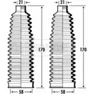 Пыльник рулевой рейки BORG & BECK PSNS8 3163167 JGU L9D6 BSG3356
