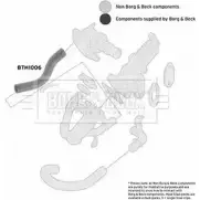 Патрубок интеркулера BORG & BECK Fiat Doblo (119, 223) 1 Минивэн 1.3 D Multijet 84 л.с. 2005 – 2025 K6DKX 9 bth1006