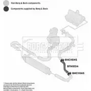 Патрубок интеркулера BORG & BECK 3166353 CM 953M bth1034