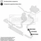 Патрубок интеркулера BORG & BECK 3166354 T DXFPJ bth1035