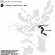 Патрубок интеркулера BORG & BECK 3166388 bth1069 J3CR 9EU