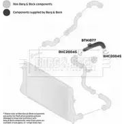 Патрубок интеркулера BORG & BECK bth1077 3 LXFJ Skoda Octavia