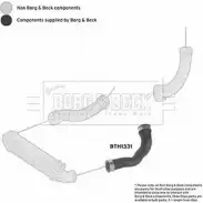 Патрубок интеркулера BORG & BECK bth1331 O ZLRTZ Mercedes E-Class (S211) 3 Универсал 1.8 E 200 Kompressor (2141) 184 л.с. 2006 – 2009