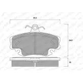 Тормозные колодки, дисковые, комплект WEEN Renault Megane (KA) 1 Универсал 1.4 16V (KA0D. KA1H. KA0W. KA10) 95 л.с. 1999 – 2003 151-1152 21 463 X4VJW2T