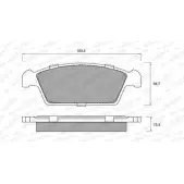 Тормозные колодки, дисковые, комплект WEEN 151-1166 V6 BX5FK 9TURL 3253265