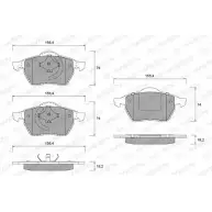 Тормозные колодки, дисковые, комплект WEEN 20678 151-1342 Volkswagen Passat (B5) 3 Универсал 2.8 Syncro 180 л.с. 1997 – 1999 2 0676
