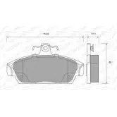 Тормозные колодки, дисковые, комплект WEEN IZ41R 3253554 151-1469 2 1518