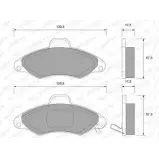Тормозные колодки, дисковые, комплект WEEN 151-1805 KT4CI05 2 3300 Ford Escort 7 (FA, GAL, ABL) Хэтчбек 1.8 Endura Turbo D 70 л.с. 1995 – 1998