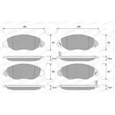 Тормозные колодки, дисковые, комплект WEEN Ford Transit 6 (FD) Автобус 2.0 DI (FE. FF. FG) 86 л.с. 2000 – 2006 151-1882 234 34 XH72UTO